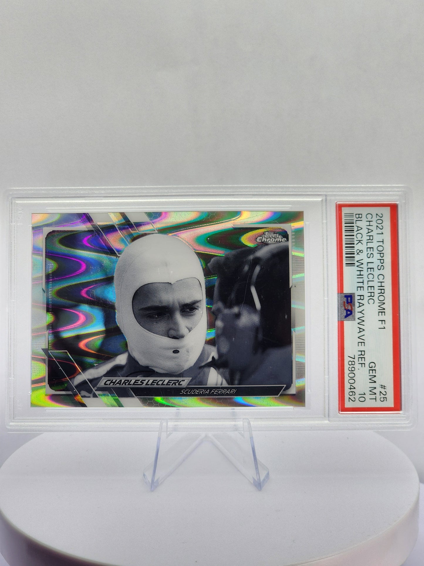 Charles Leclerc Black & White Raywave - PSA 10