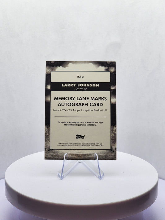Larry Johnson Auto - Memory Lane Marks