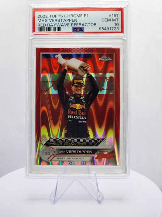 Max Verstappen GP Winner France Red Raywave 3/5 - PSA 10