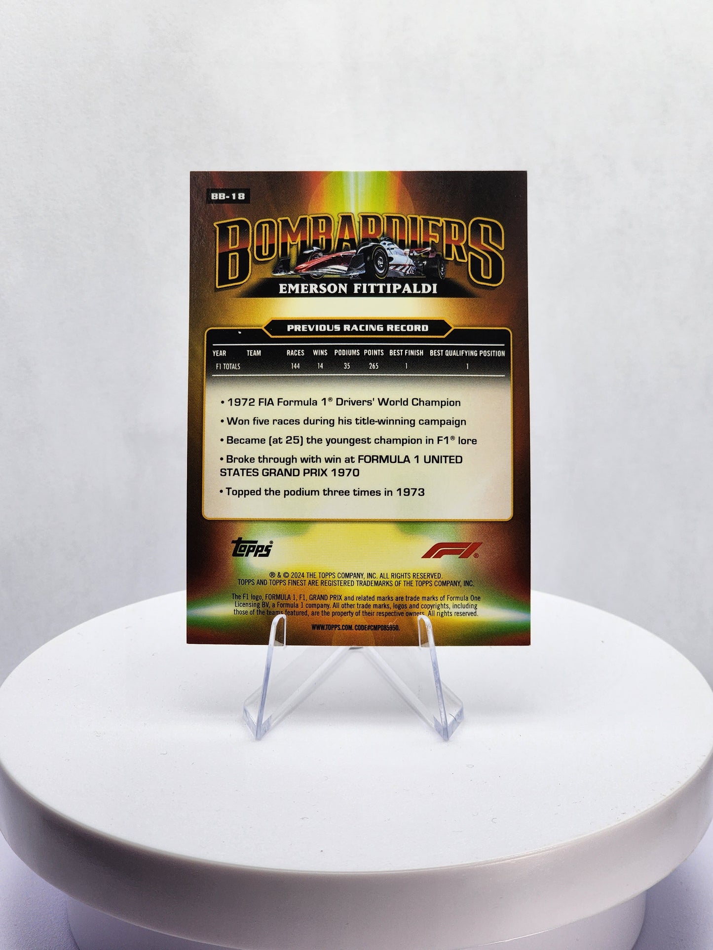 Emerson Fittipaldi Bombardiers