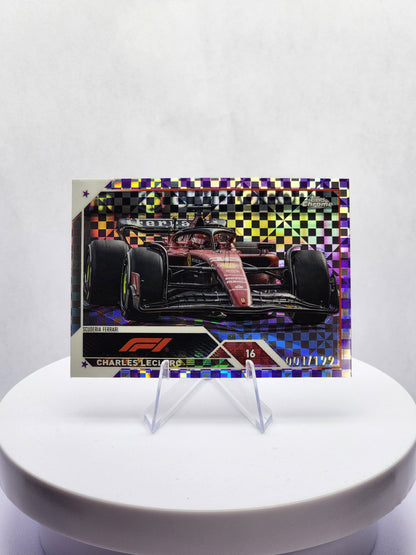 Charles Leclerc Car Image Purple Checker 001/199