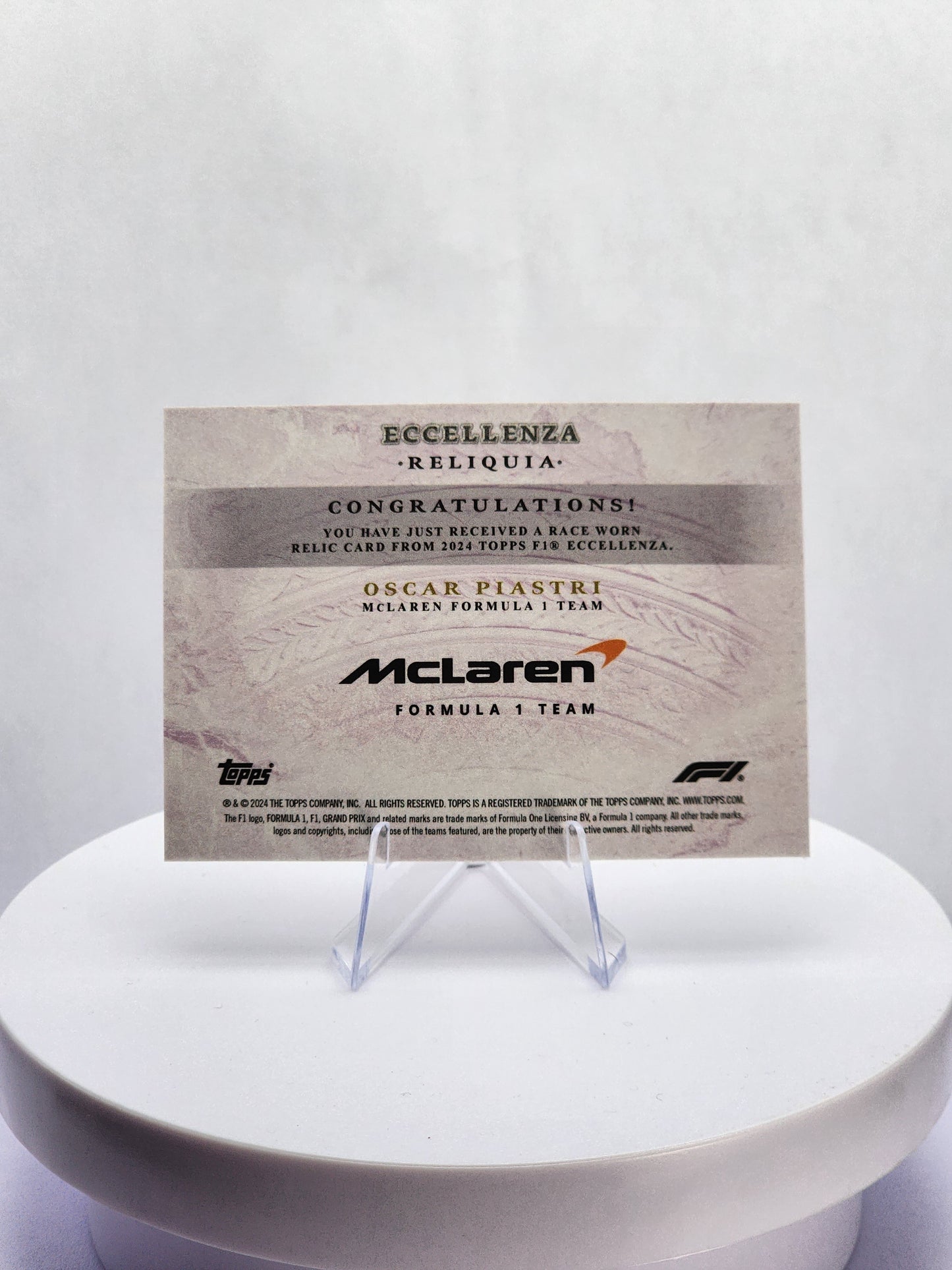 Oscar Piastri Reliquia 14/25