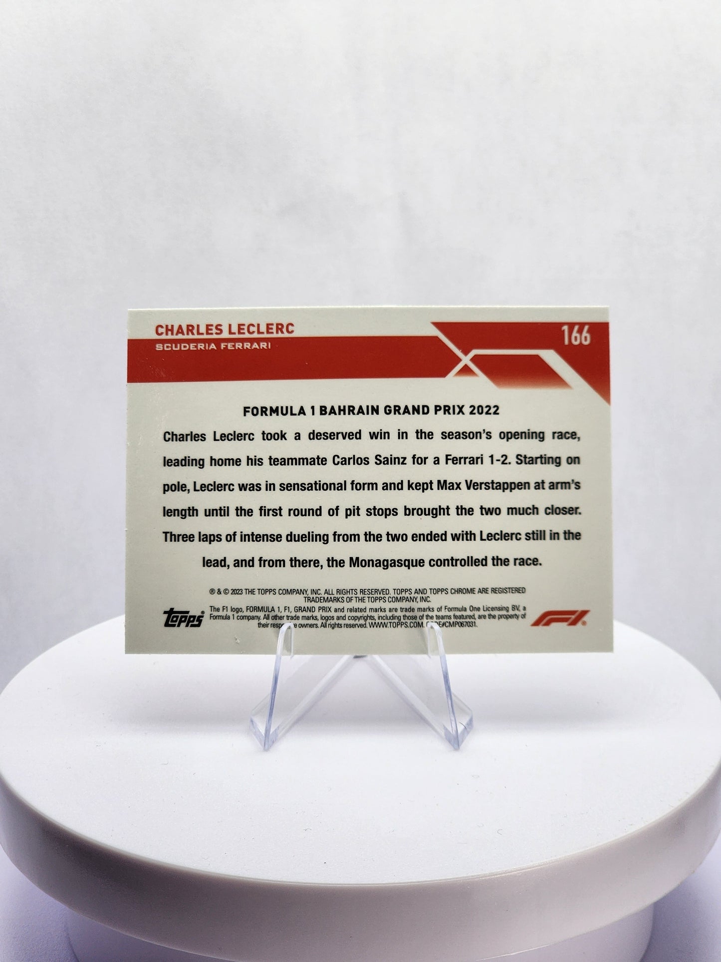 Charles Leclerc DOTD Bahrain Gold/Purple