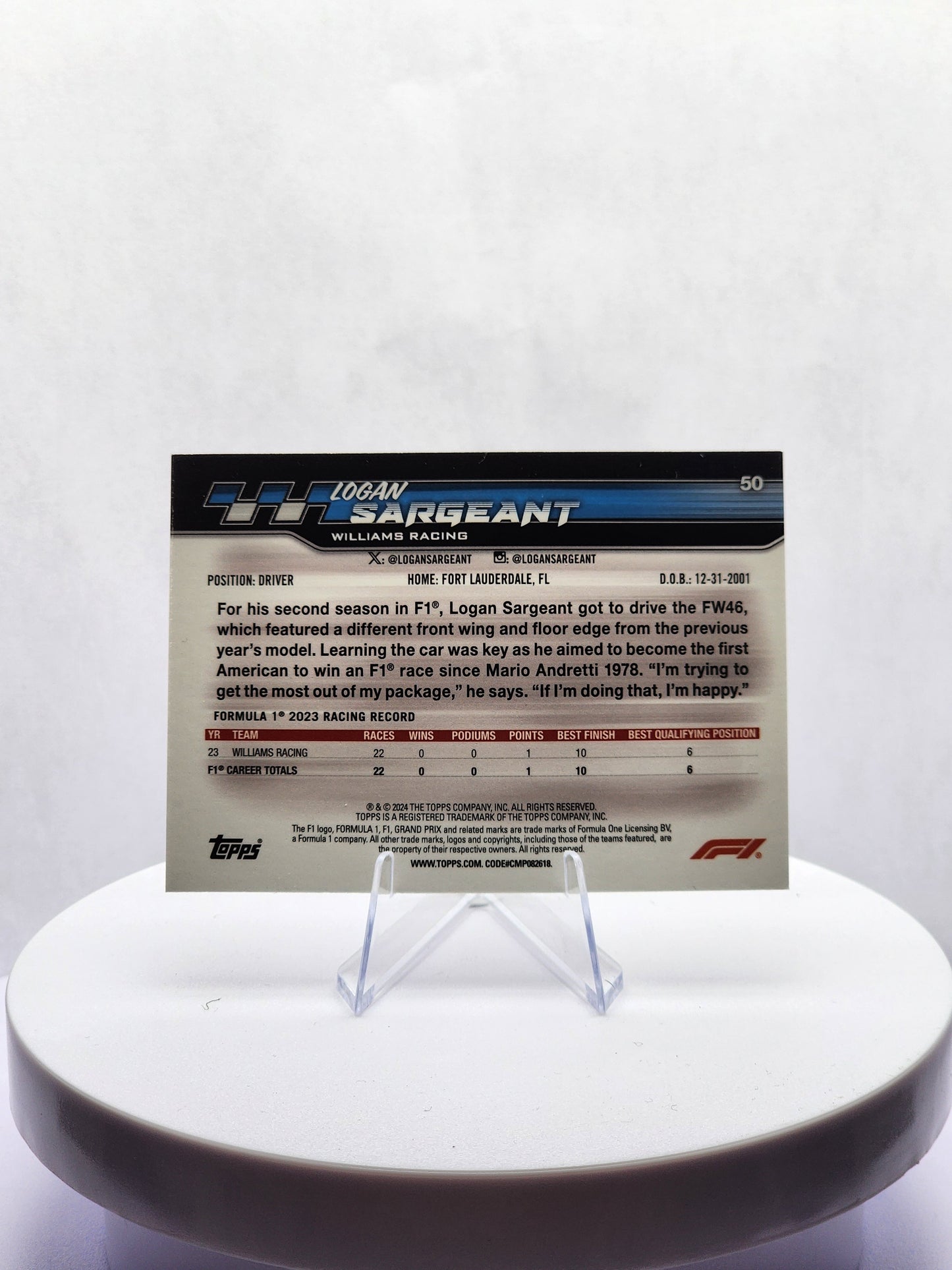 Logan Seargent - Foil Car Image #50