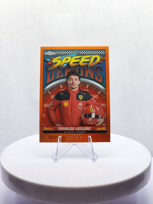 Charles Leclerc Speed Demons Orange Refractor 14/25
