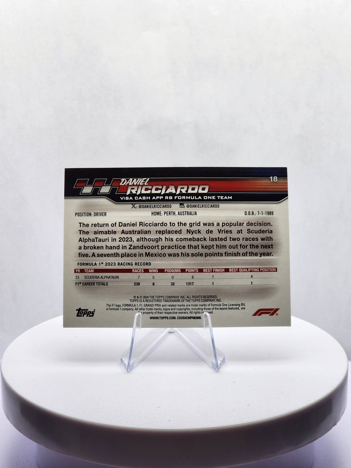 Daniel Ricciardo - Red Portrail #18