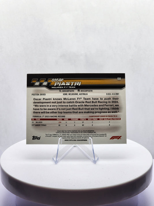 Oscar Piastri - Black Helmet Shot #58