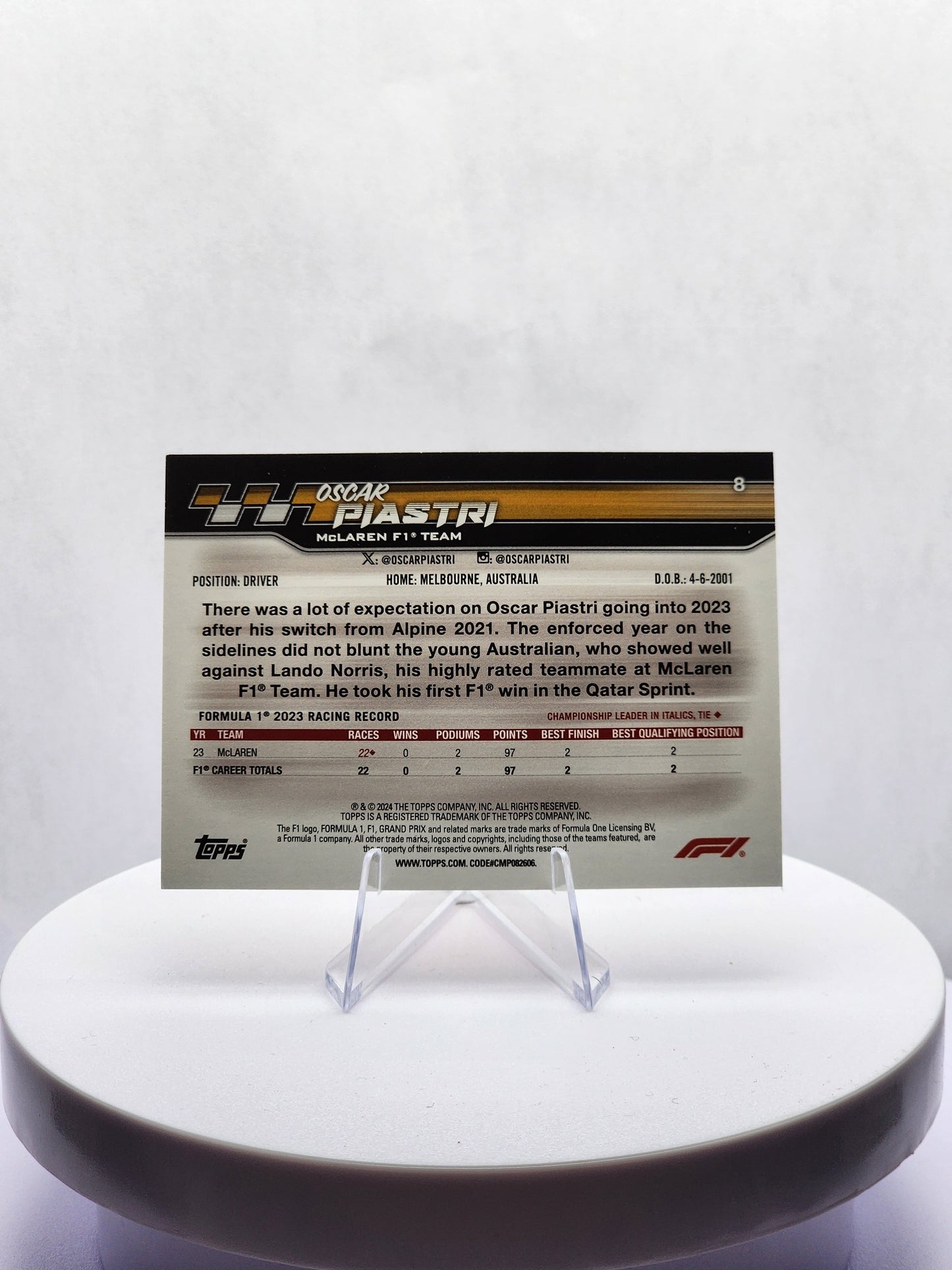 Oscar Piastri - Portrait #8