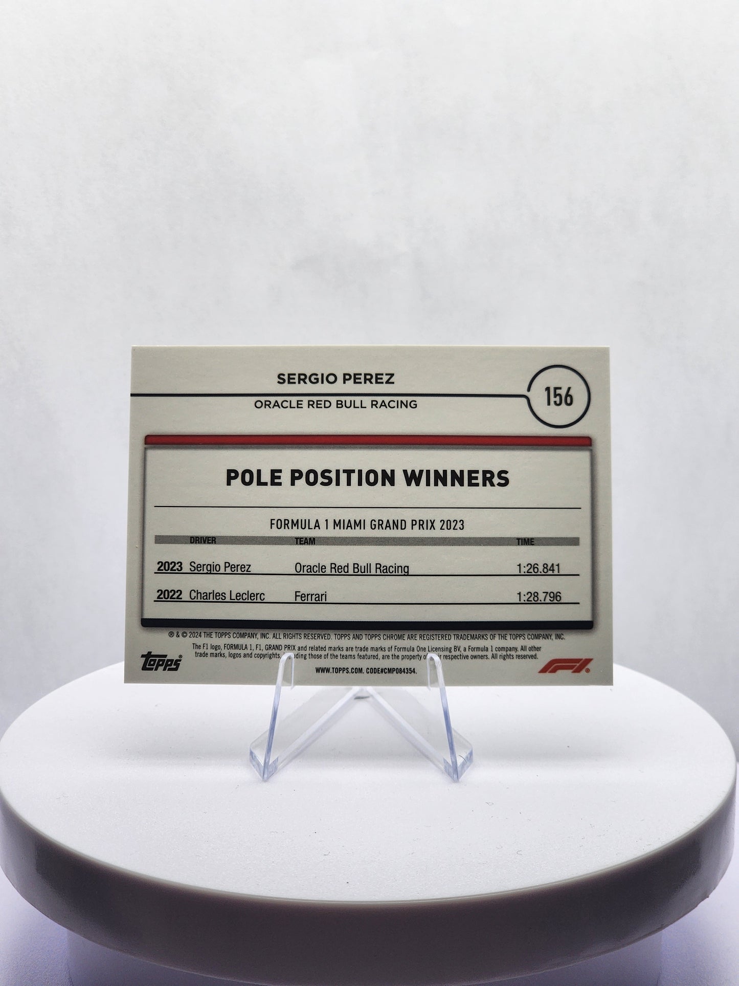 Sergio Perez - Pole Position Miami - Black & White 09/20