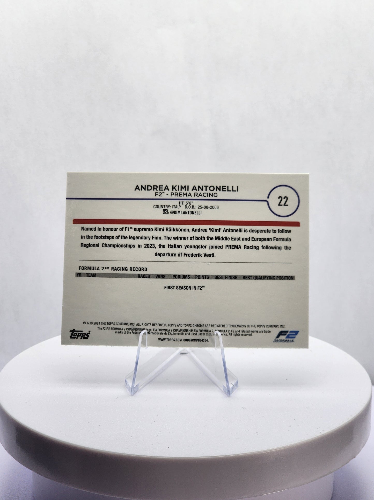 Kimi Antonelli-  Future Stars - B&W Checker