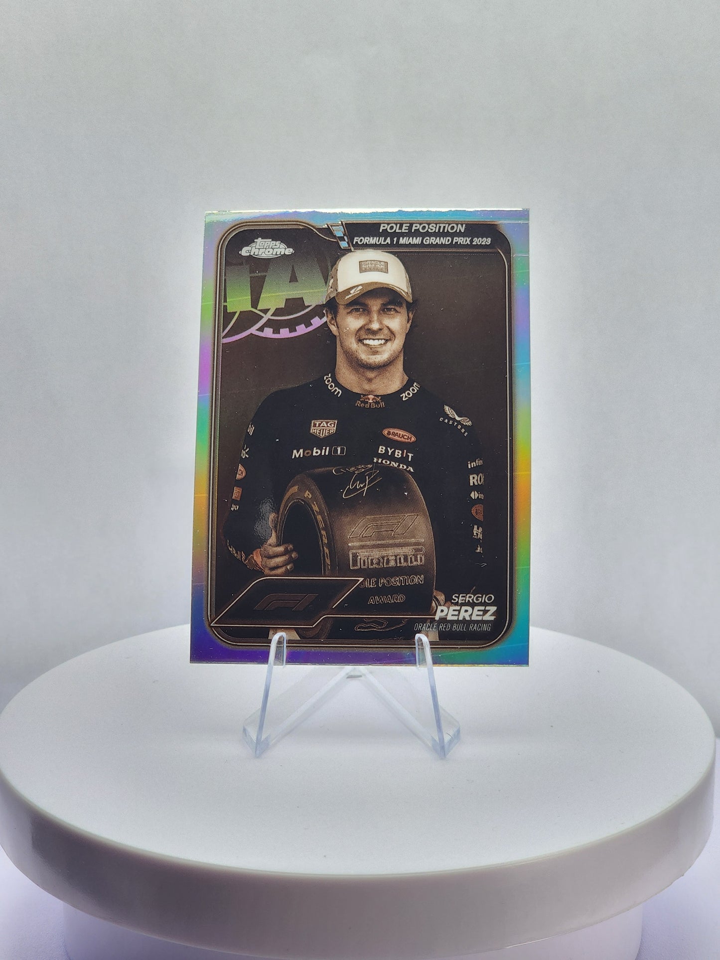 Sergio Perez - Pole Position Miami - Sepia Refractor