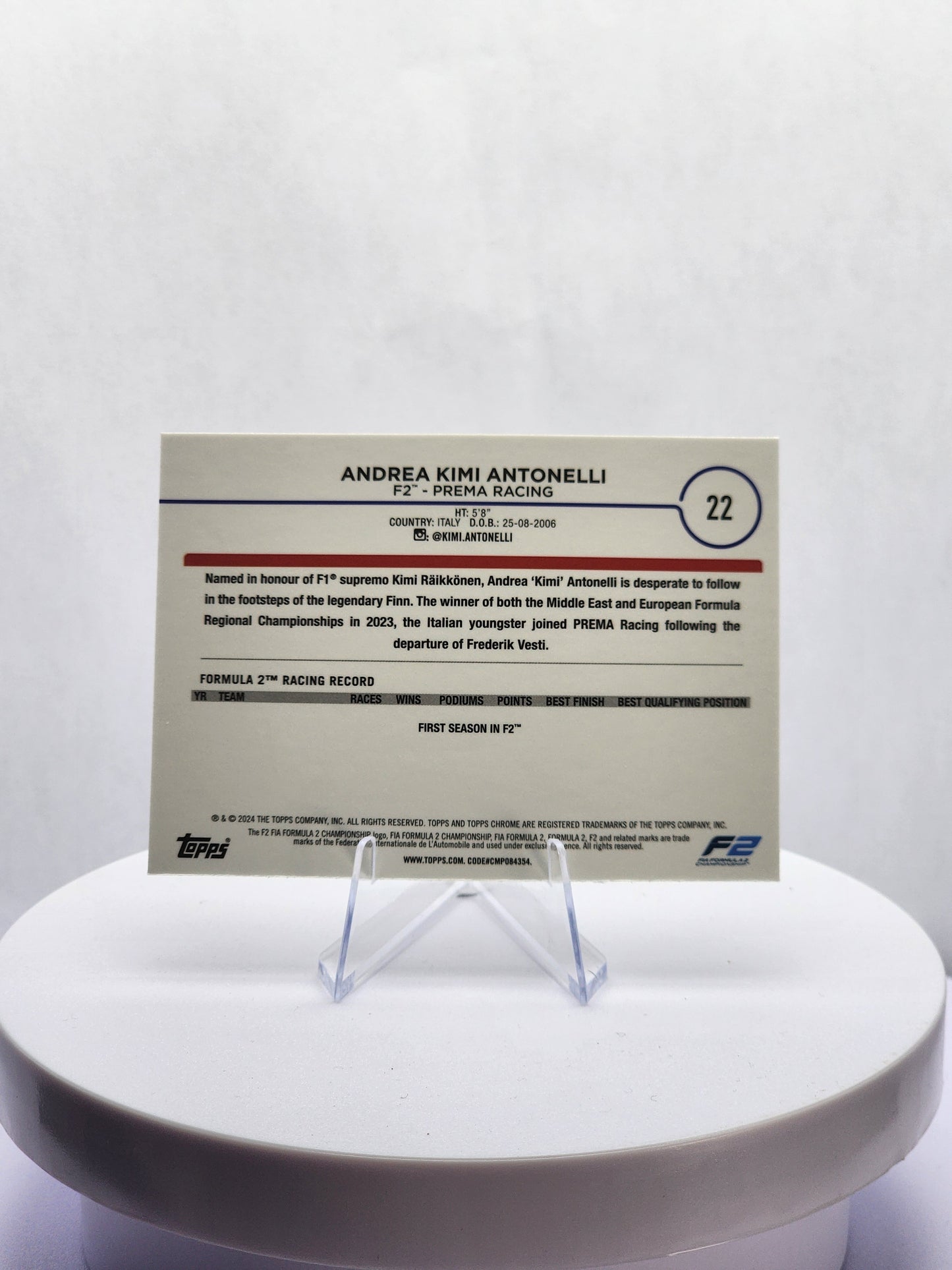 Kimi Antonelli - Future Stars - Sepia Refractor