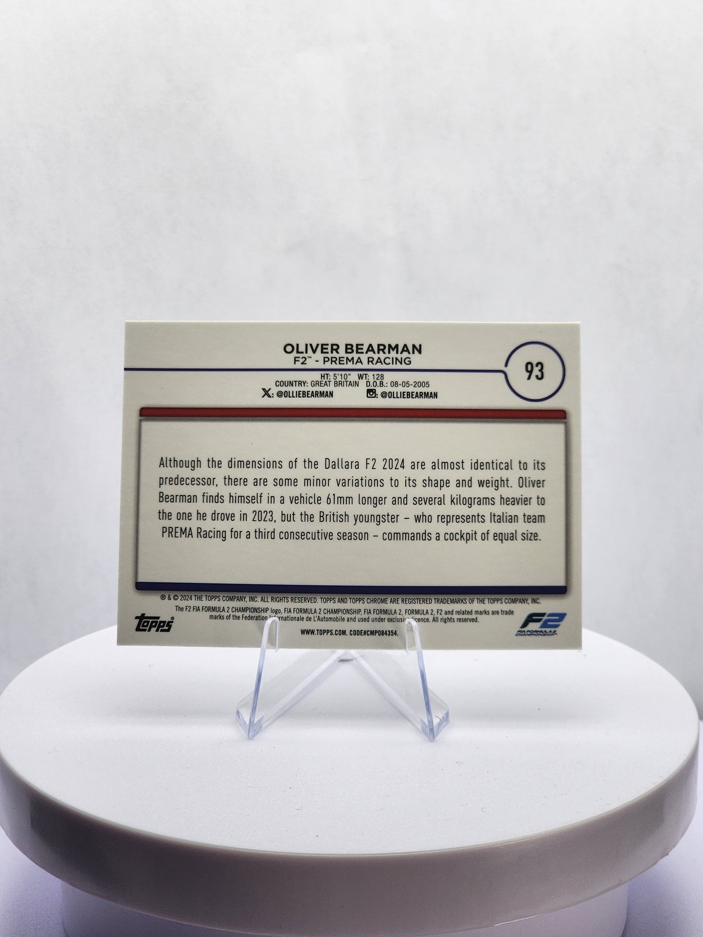 Oliver Bearman - Car Image - B&W Raywave