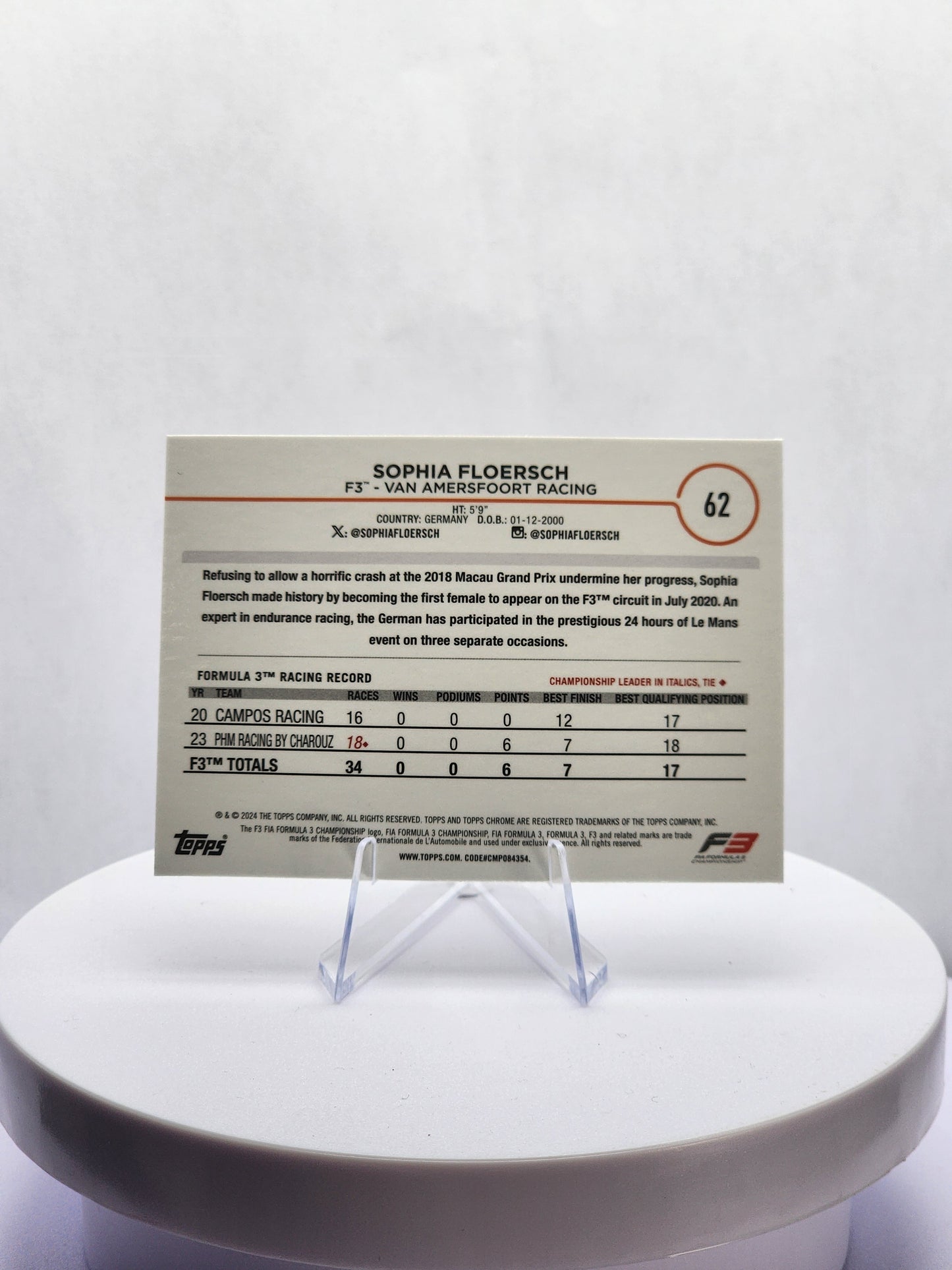 Sophia Floersch - Future Stars - Checker Flag