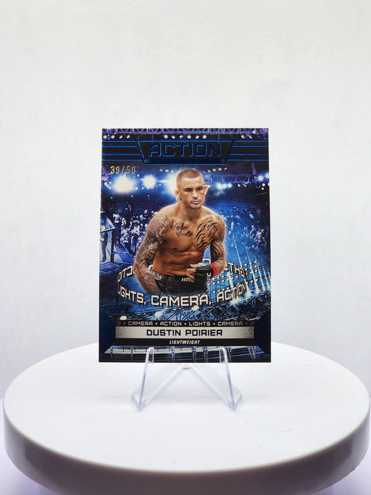 Dustin Poirier - Action Insert - Blue Refractor - 39/50
