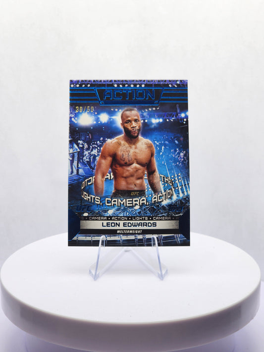 Leon Edwards - Action Insert - Blue Refractor - 30/50