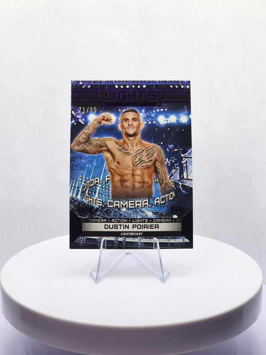 Dustin Poirier - Lights Insert - Blue Refractor - 71/99